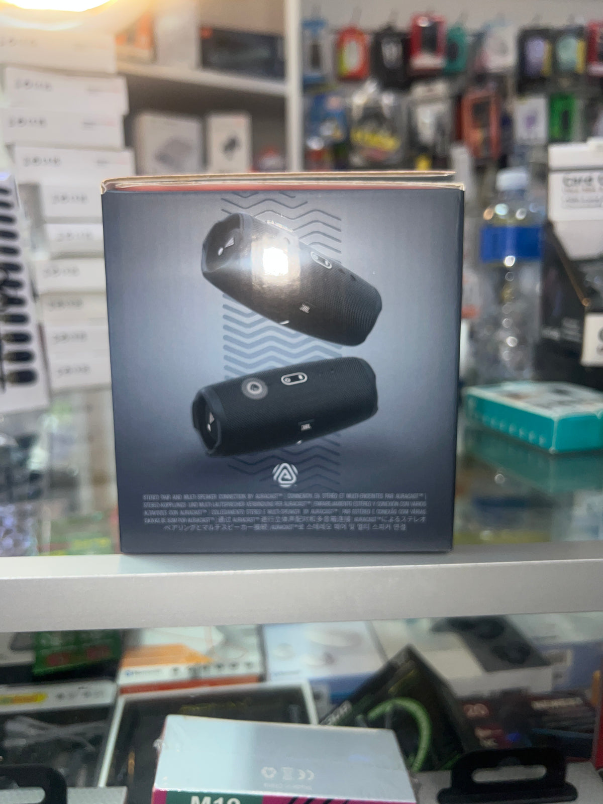 Side of JBL Charge Essential 3 SE speaker box
