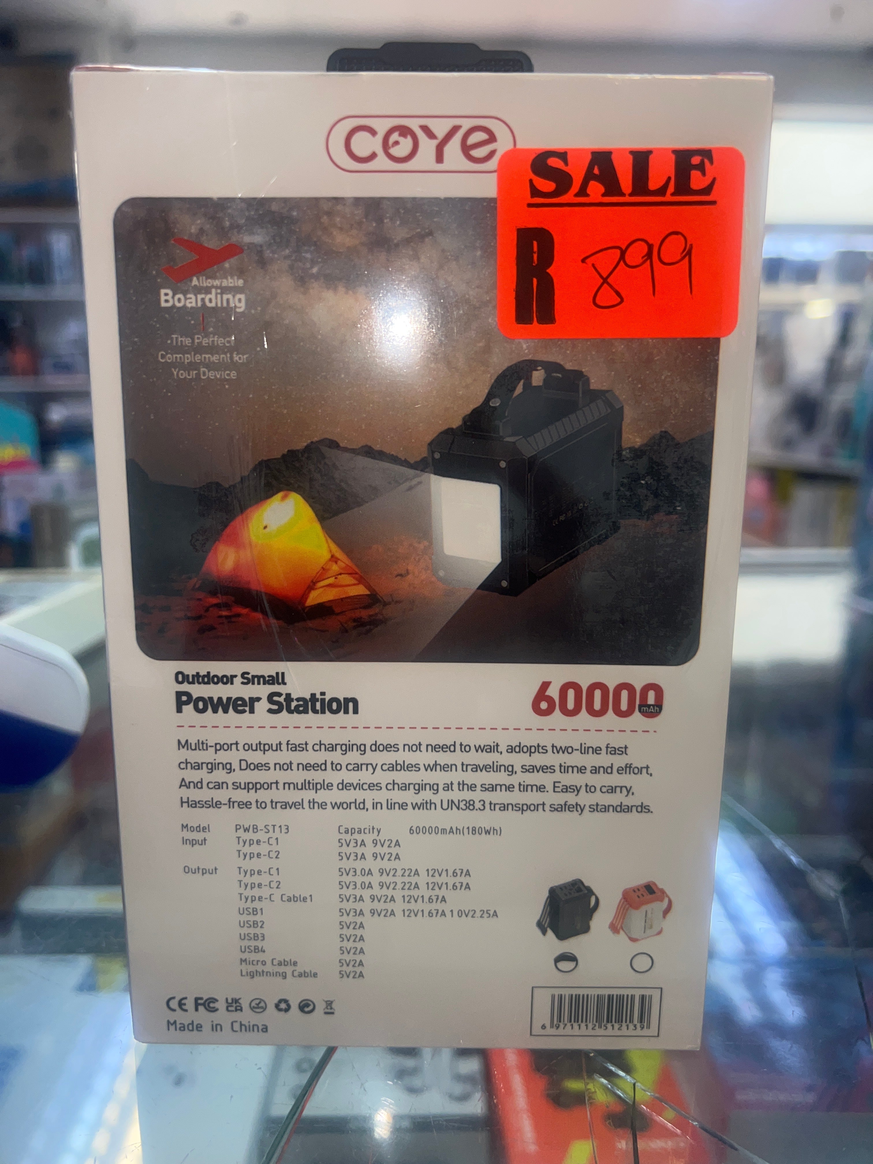 COYE PWB-ST13 60000mAh 180W Outdoor Small Power Station / Multifunctional Power Bank