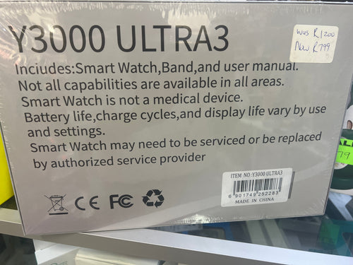 BBR Y3000 Ultra3 12-in-1 Smart Watch Combo