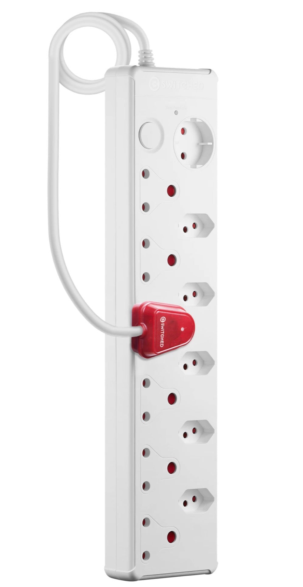 12-Way High-Surge Multiplug — 0.5m Cable (White)