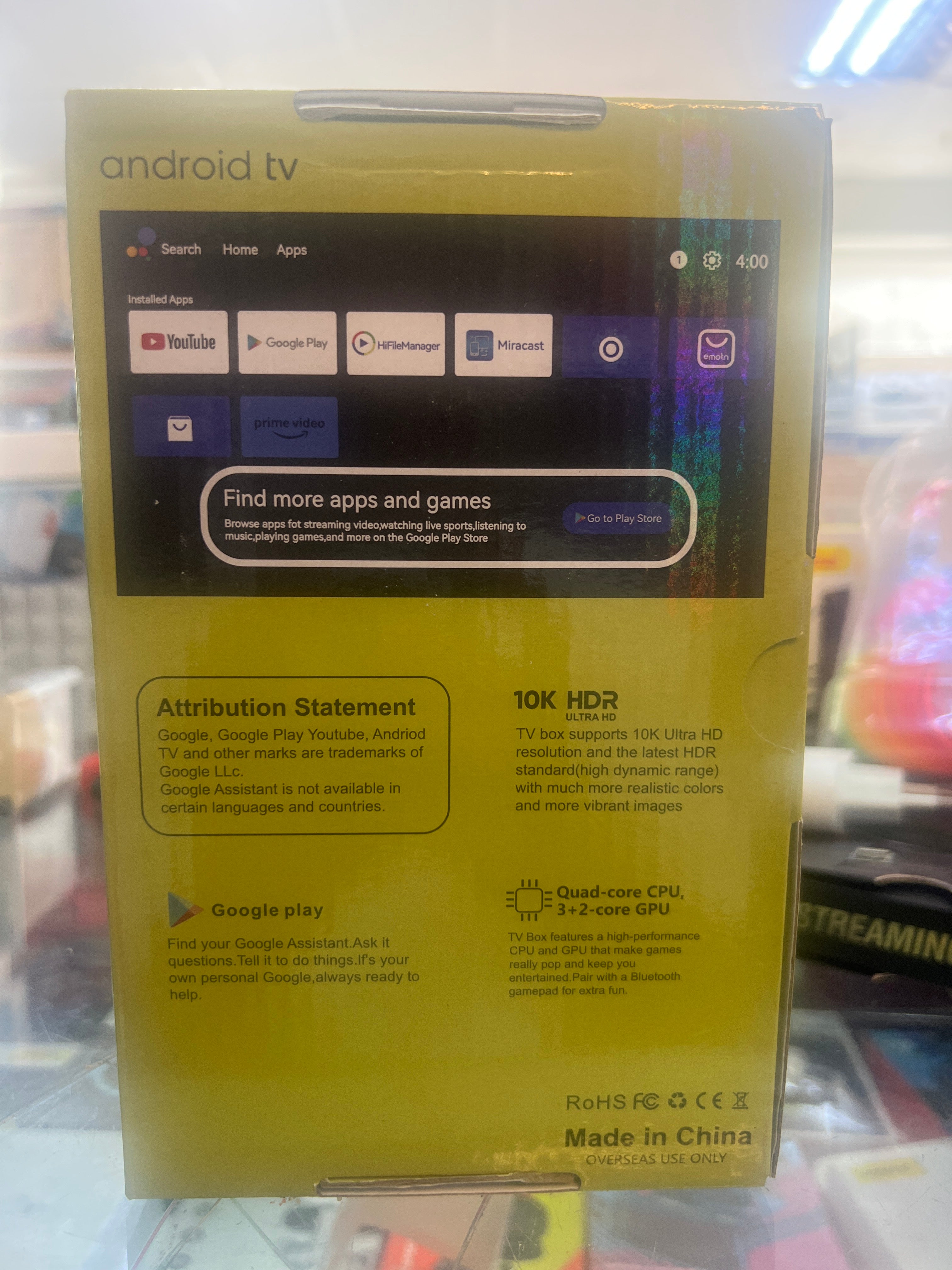 Android TV 10K Streaming Box - 4GB RAM 32GB | Google TV | 5G