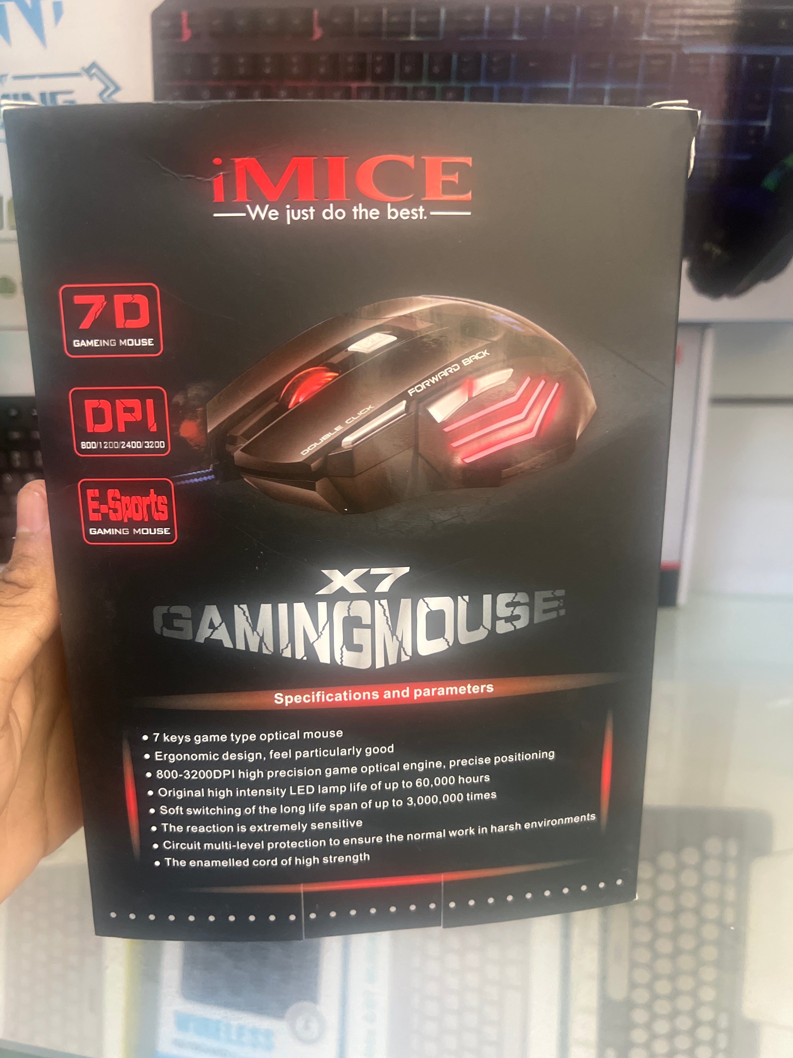 iMICE X7 E-Sports Gaming Mouse - 7D Wired