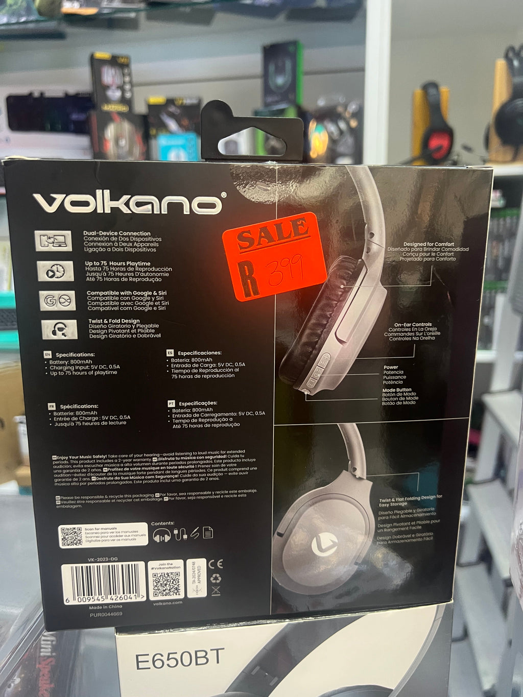 Volkano Pebble E650BT Wireless Headphones