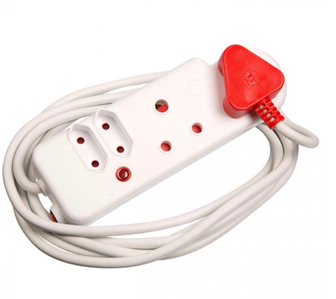 4-Way Medium Surge Extension Lead — 5m Cable
