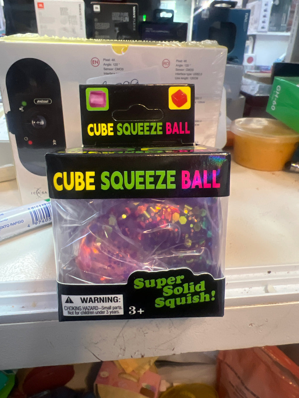Cube Squeeze Ball — Stress Relief Fidget Toy