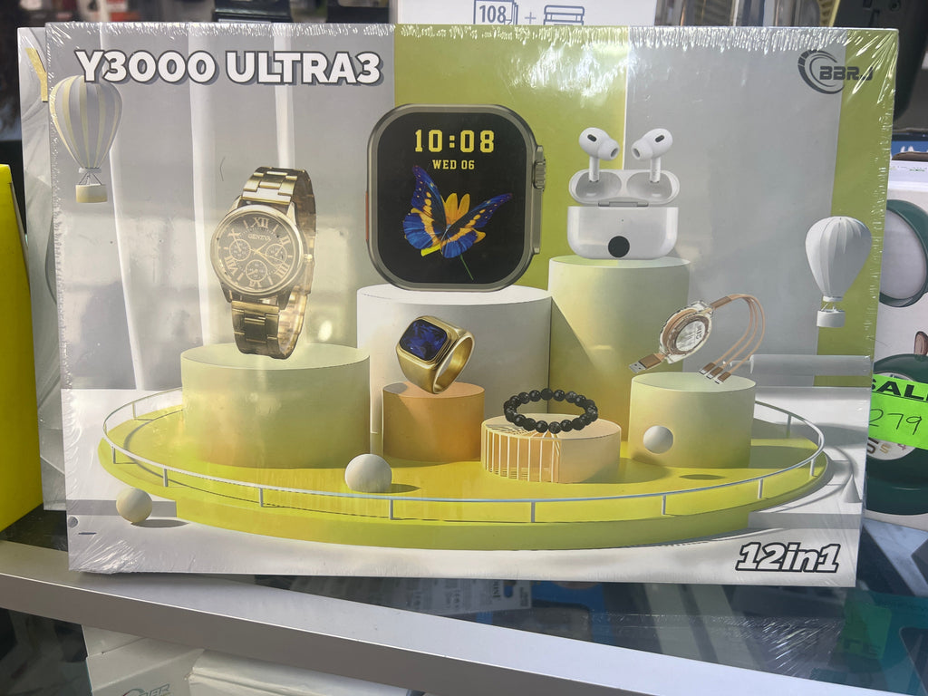 BBR Y3000 Ultra3 12-in-1 Smart Watch Combo