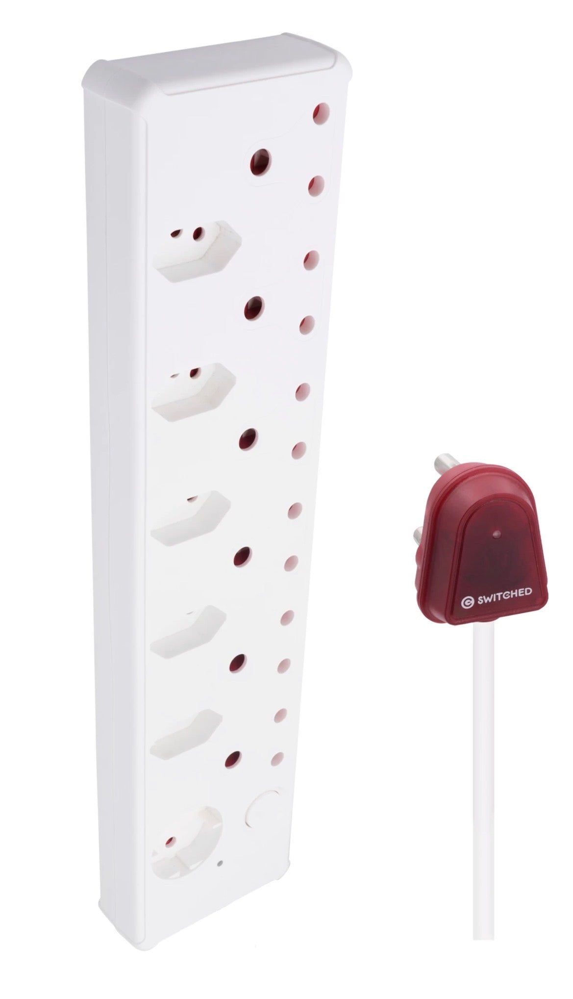 12-Way High-Surge Multiplug — 0.5m Cable (White)