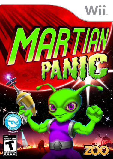 Martian Panic Wii game case