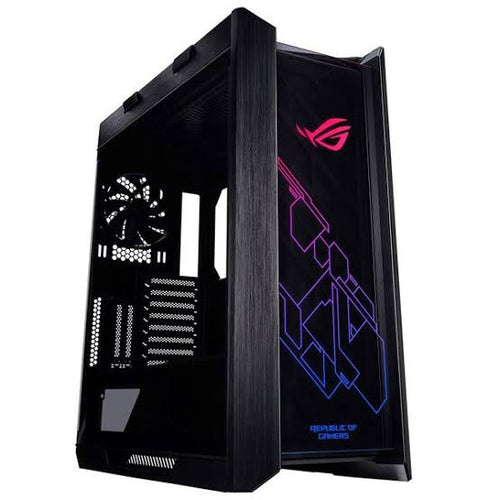 ASUS ROG Strix Helios mid-tower PC gaming case with tempered glass panel and RGB lighting