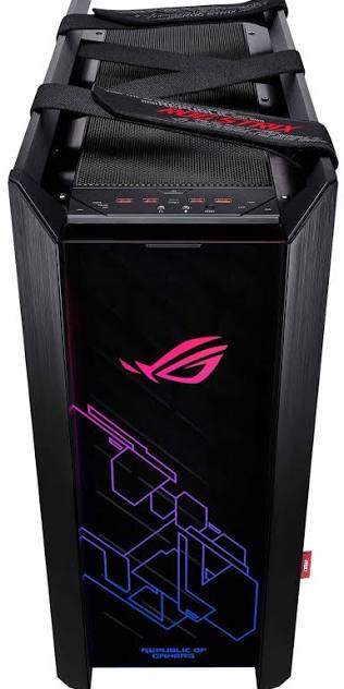ASUS ROG Strix Helios mid-tower PC gaming case with tempered glass panel and RGB lighting