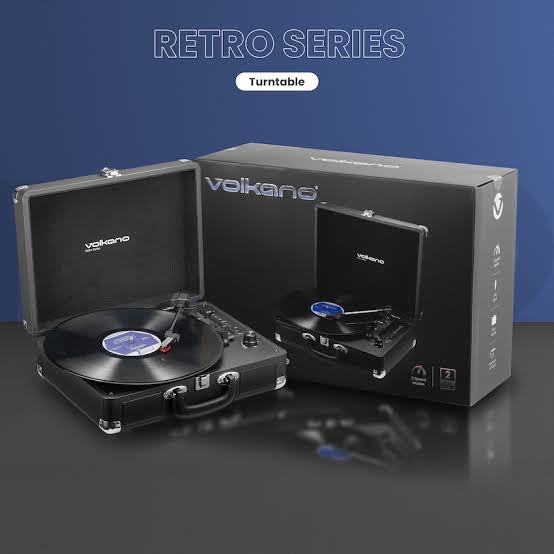 Volkano Retro Wireless Turntable record player with Bluetooth